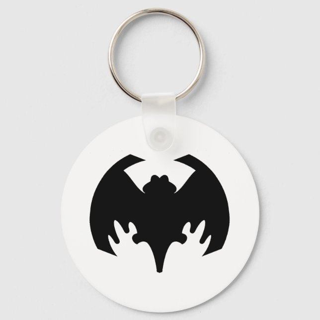 Fladdermus Black the MUSEUM Zazzle Gifts Nyckelring (Framsida)