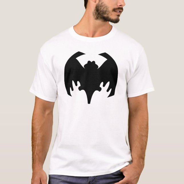 Fladdermus Black the MUSEUM Zazzle Gifts Tee (Framsida)