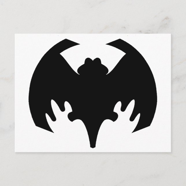 Fladdermus Black the MUSEUM Zazzle Gifts Vykort (Framsida)