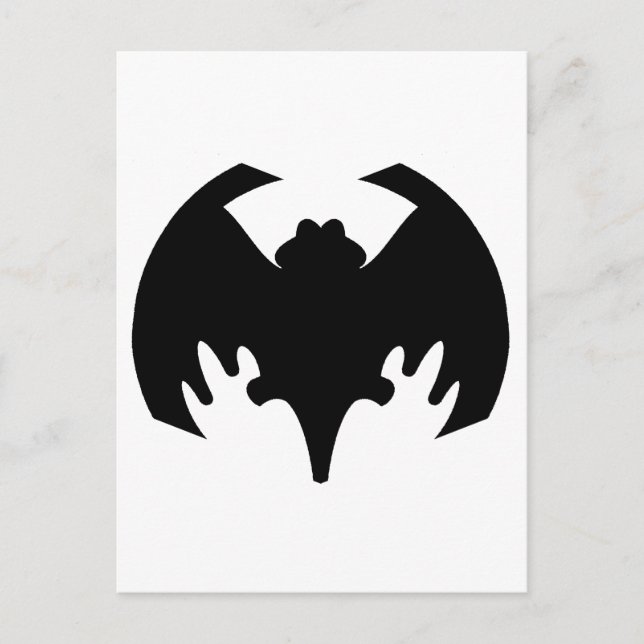 Fladdermus Black the MUSEUM Zazzle Gifts Vykort (Framsida)