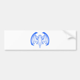 Fladdermus Blue Inv. MUSEUM Zazzle-gåvor Bildekal