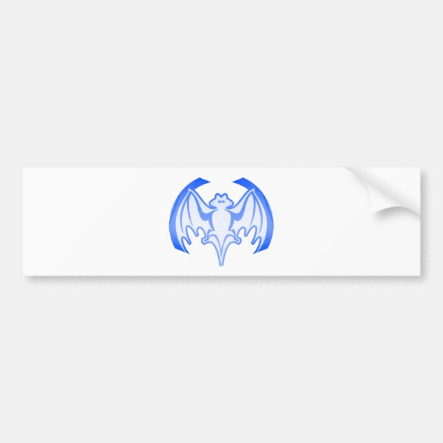 Fladdermus Blue Inv. MUSEUM Zazzle-gåvor Bildekal (Framsidan)
