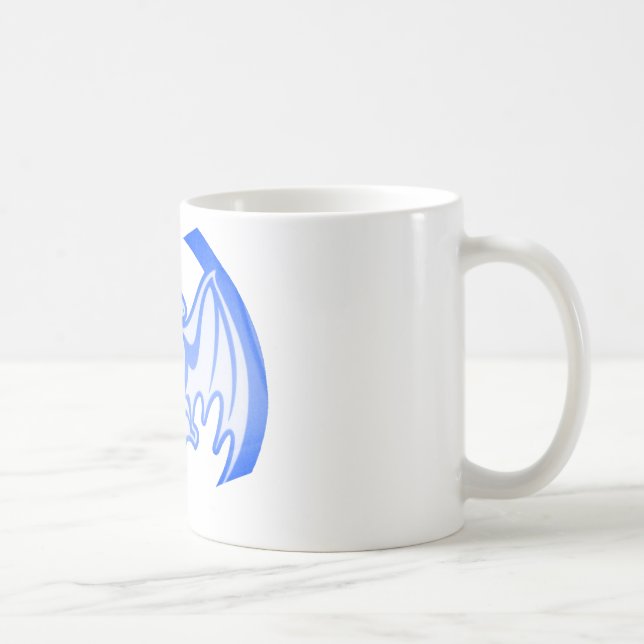 Fladdermus Blue Inv. MUSEUM Zazzle-gåvor Kaffemugg (Höger)