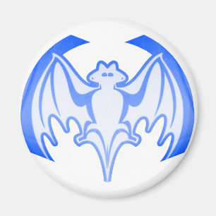 Fladdermus Blue Inv. MUSEUM Zazzle-gåvor Magnet