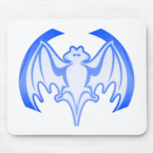 Fladdermus Blue Inv. MUSEUM Zazzle-gåvor Musmatta