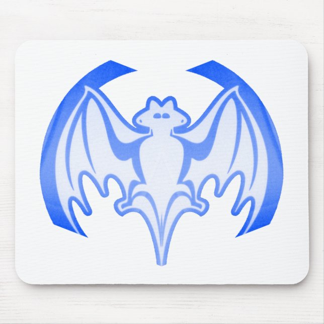 Fladdermus Blue Inv. MUSEUM Zazzle-gåvor Musmatta (Framsidan)