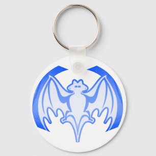 Fladdermus Blue Inv. MUSEUM Zazzle-gåvor Nyckelring