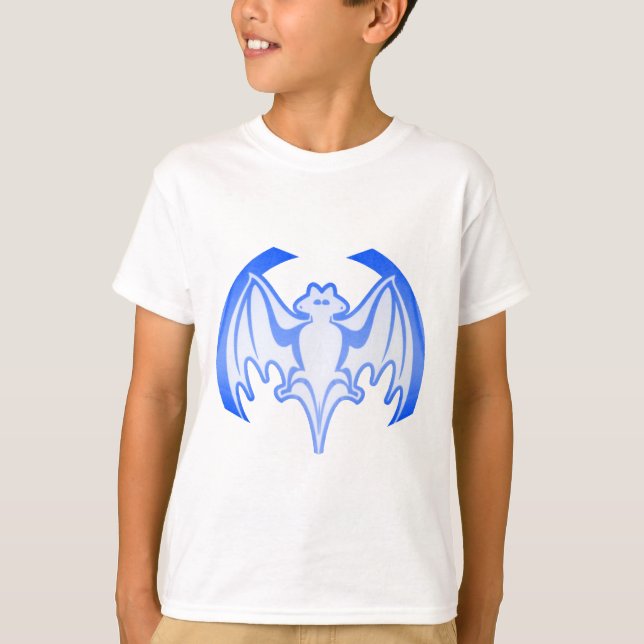 Fladdermus Blue Inv. MUSEUM Zazzle-gåvor T Shirt (Framsida)