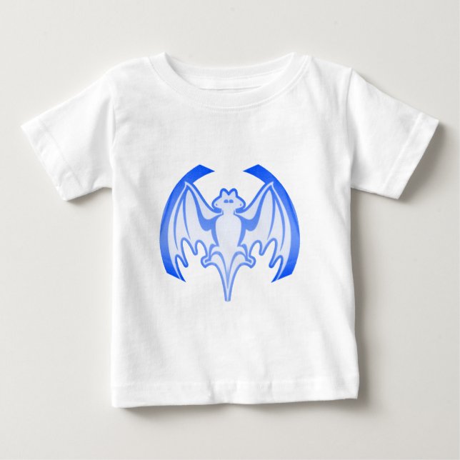 Fladdermus Blue Inv. MUSEUM Zazzle-gåvor T Shirt (Framsida)