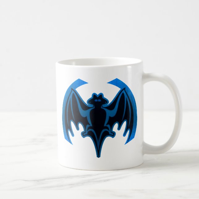 Fladdermus Blue MUSEUM Zazzle-gåvor Kaffemugg (Höger)