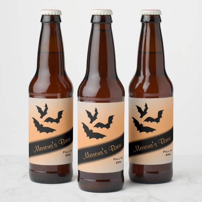 Fladdermus Brew Personal Ölflaska Etikett (Flaskor)