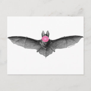 Fladdermus Bubbles Gothic Absurd Vykort
