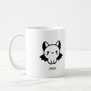Fladdermus Buddy - Kawaii Minimalist Nursery Art Kaffemugg