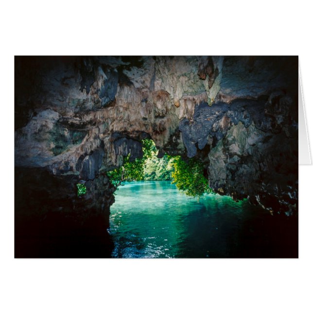 Fladdermus Cave in Airai, Palau, Micronesia Hälsningskort (Framsidan Horizontal)