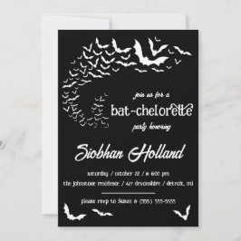 Fladdermus-chelorette Halloween Thmet Bachelorette Inbjudningar