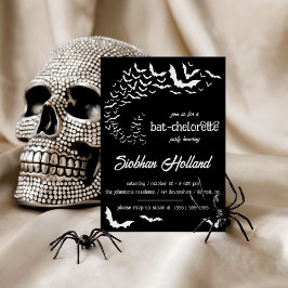 Fladdermus-chelorette Halloween Thmet Bachelorette Inbjudningar