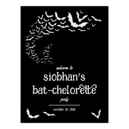 Fladdermus-chelorette Halloween Thmet Bachelorette Perfect Poster