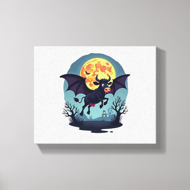Fladdermus Cow vid midnatt Canvastryck (Framsida)