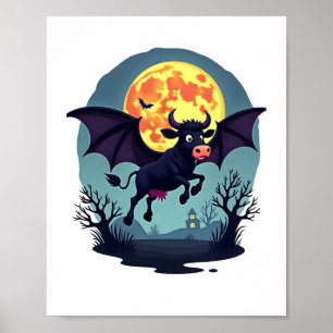 Fladdermus Cow vid midnatt Poster