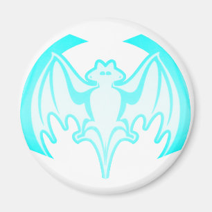 Fladdermus Cyan Inv. MUSEUM Zazzle-gåvor Magnet
