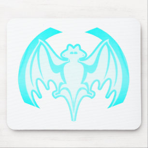 Fladdermus Cyan Inv. MUSEUM Zazzle-gåvor Musmatta