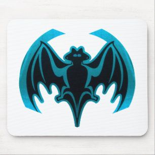 Fladdermus cyan MUSEUM Zazzle-gåvor Musmatta