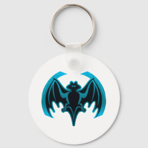 Fladdermus cyan MUSEUM Zazzle-gåvor Nyckelring