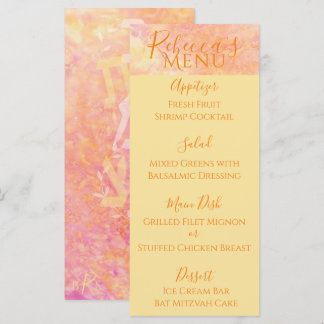 Fladdermus eller Pub Mitzvah Bara subtle Food Menu Meny