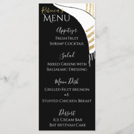 Fladdermus eller Pub Mitzvah Black/Guld Food Menu Meny
