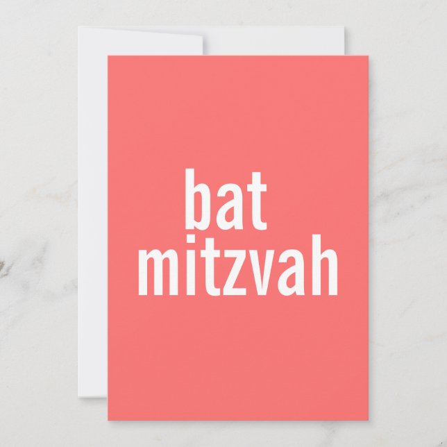 Fladdermus (eller Pub) Mitzvah Meddelanden och inb Inbjudningar (Framsida)