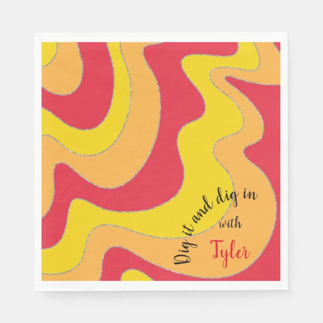 Fladdermus eller Pub Mitzvah Napkin Vinkarare Pappersservett (Framsidan)