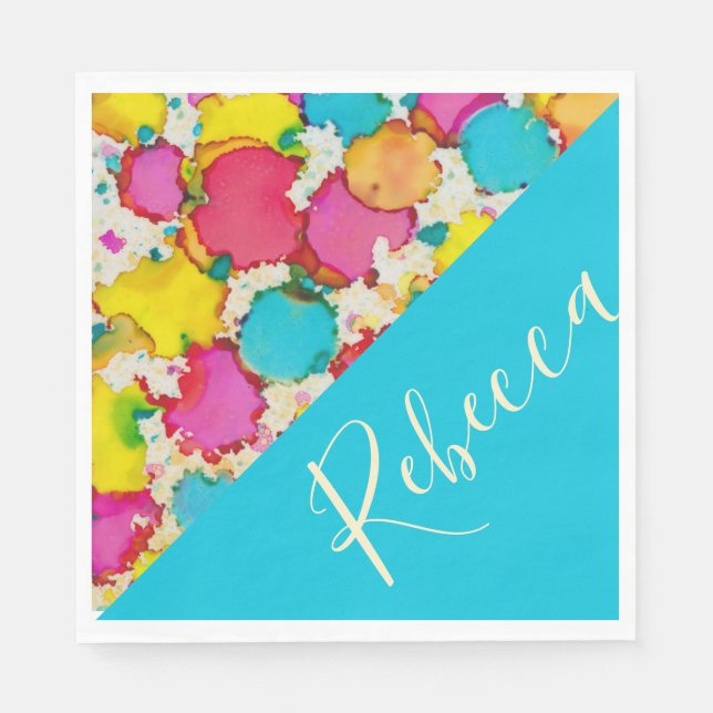 Fladdermus eller Pub Mitzvah Napkins Confetti Pappersservett (Framsidan)