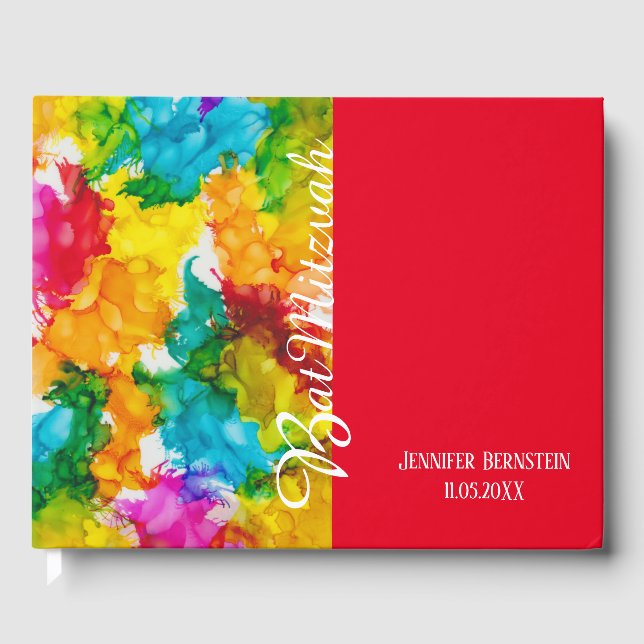 Fladdermus eller Pub Mitzvah Party Guest Bok (Framsida)