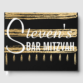 Fladdermus eller Pub Mitzvah Party Guld Tallit Gue Gästböcker