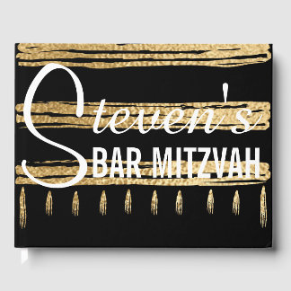 Fladdermus eller Pub Mitzvah Party Guld Tallit Gue Gästböcker