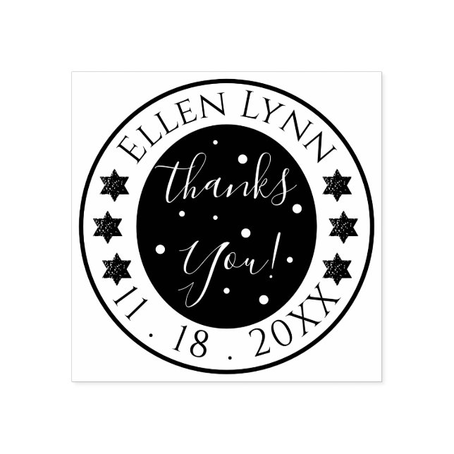 Fladdermus eller Pub Mitzvah Stars Inking Rubber F Stämpel (Tryck)