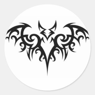 Fladdermus Fer Brains Runt Klistermärke