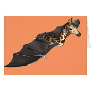 Fladdermus Giraffe Hybrid Hälsningskort