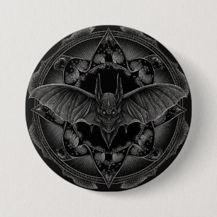 Fladdermus gotiic Mörk, Ai-genererad design Knapp