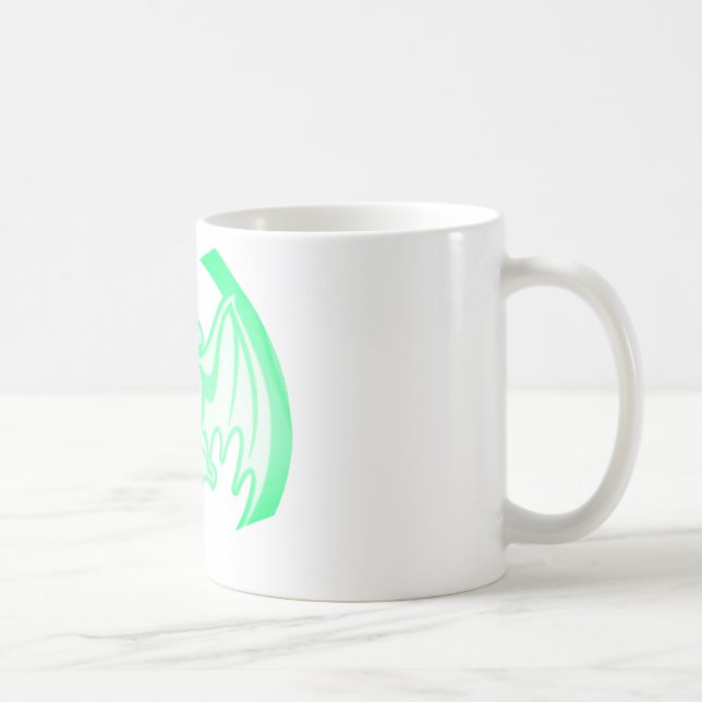 Fladdermus Grönt Inv. MUSEUM Zazzle-gåvor Kaffemugg (Höger)