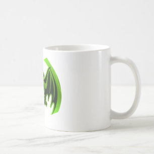 Fladdermus Grönt MUSEUM Zazzle-gåvor Kaffemugg