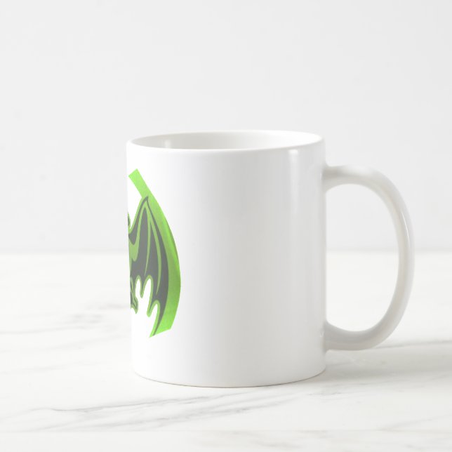 Fladdermus Grönt MUSEUM Zazzle-gåvor Kaffemugg (Höger)
