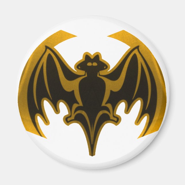 Fladdermus Guld MUSEUM Zazzle-gåvor Magnet (Framsidan)