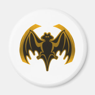 Fladdermus Guld MUSEUM Zazzle-gåvor Magnet