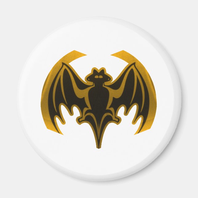 Fladdermus Guld MUSEUM Zazzle-gåvor Magnet (Framsidan)