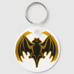 Fladdermus Guld MUSEUM Zazzle-gåvor Nyckelring
