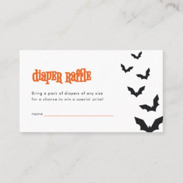 Fladdermus Halloween-babyskor, hårklingskort Visitkort