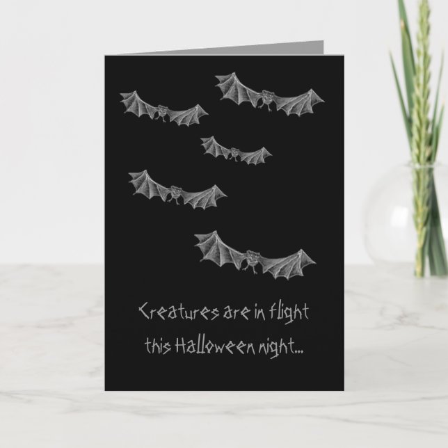 fladdermus Halloween-kort Kort (Framsida)