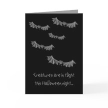 fladdermus Halloween-kort