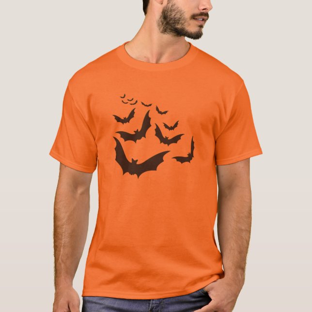 Fladdermus Halloween Shirt T-shirt (Framsida)